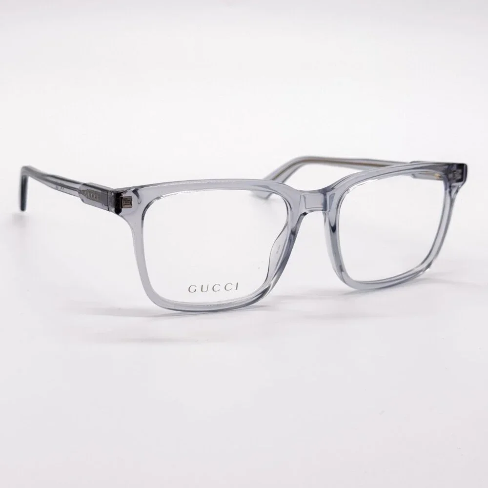 NEW GUCCI GG1120O 005 MEN TRANSPARENT LIGHT BLUE EYEGLASSES GUCCI
